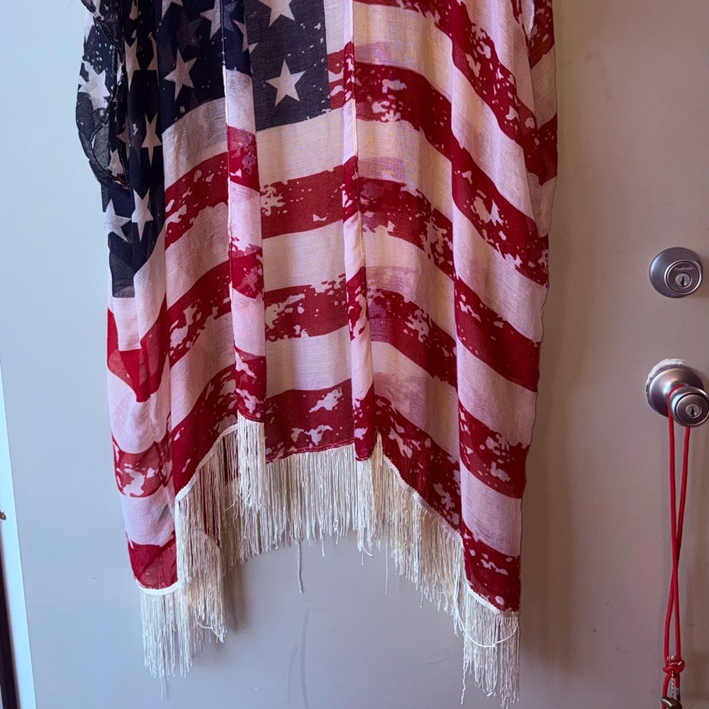 American flag fringe shrug - Picture 3 of 5